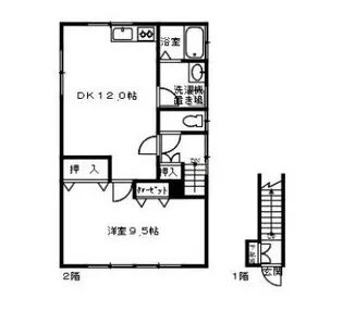 築地荘【2階】の間取り