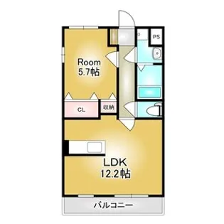 グランディール【3階】の間取り