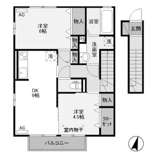 ムーンライト B【2階】の間取り