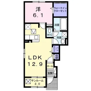 グリーン グラス【1階】の間取り