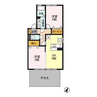 シャンド フルール【1階】の間取り