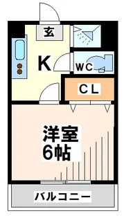 ハイツどうかん山【3階】の間取り