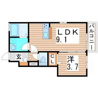 セントレ富沢II【1階】の間取り