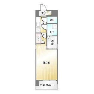 レジュールアッシュ神戸湊川公園【8階】の間取り