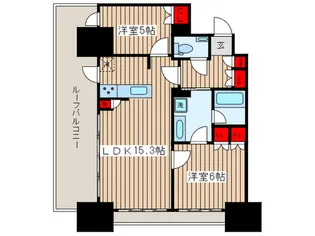 プラウドタワー東池袋【8階】の間取り