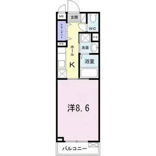 プルーリオン【4階】の間取り