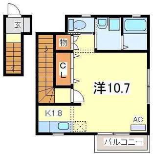 サンライズ西徳田【2階】の間取り