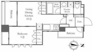 オーベル代々木公園【4階】の間取り