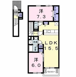 ウィステリアタウン VIII【2階】の間取り