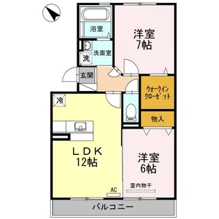 ブルースカイII【3階】の間取り