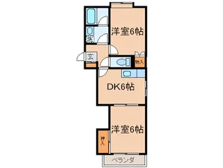 メゾン白名【1階】の間取り