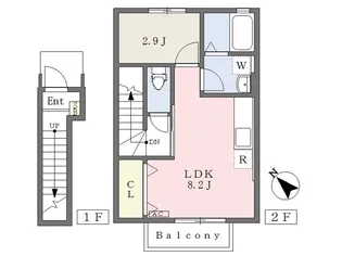 エメラルド ポエムA棟【2階】の間取り