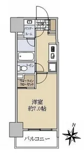 シティハウス東麻布【7階】の間取り