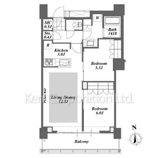 Brillia ist Tower 勝どき【36階】の間取り