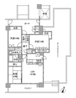 ジオ千里桃山台5番館棟【6階】の間取り