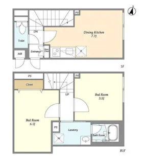 リーガランド笹塚【LEGALAND笹塚】【1階】の間取り