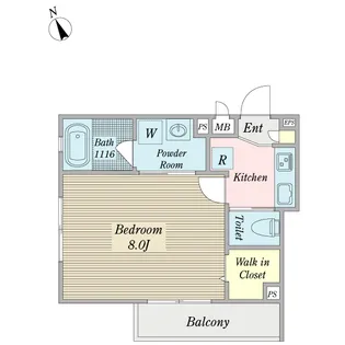 サン・モーリス【1階】の間取り