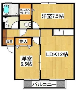 ベルテ藤原【2階】の間取り