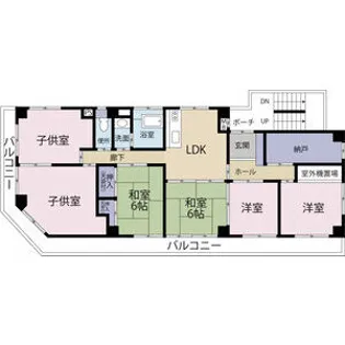 荻野マンション【4階】の間取り