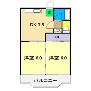 ハイツプリシア【3階】の間取り