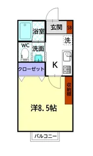 アパートメント Be:1【2階】の間取り