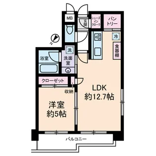 ミオカステーロ目黒都立大【5階】の間取り