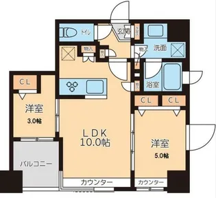 グランカーサ文京千石【5階】の間取り