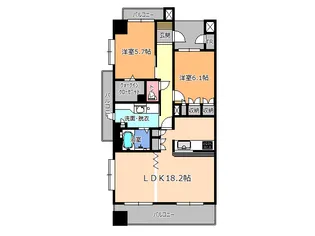 アバンサード元今泉【1階】の間取り