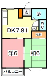 センスフルタウン西王寺IIC【1階】の間取り