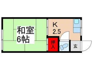 間下ハイツ【2階】の間取り