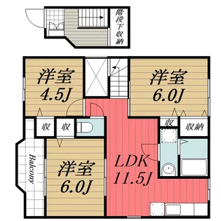 ハーヴェストスクエアII【2階】の間取り