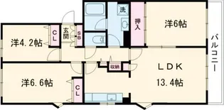 リブレス行田【2階】の間取り