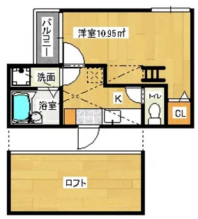 コンフォートベネフィス井尻NEXT1【2階】の間取り