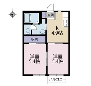 クリアコート【2階】の間取り