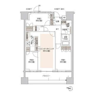 ザ・パークハウス本郷【3階】の間取り