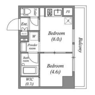 CORVAL住吉【4階】の間取り