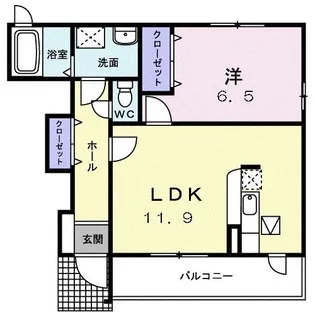 メイプルコート大崎【1階】の間取り