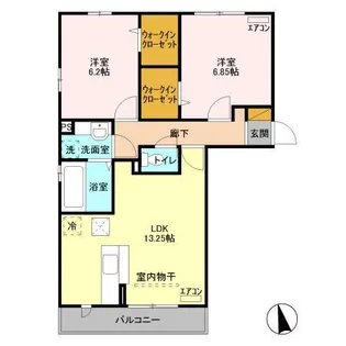サンシティ大和【1階】の間取り