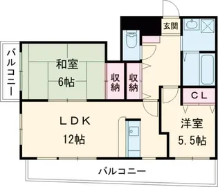 ウエストリバー基山【5階】の間取り