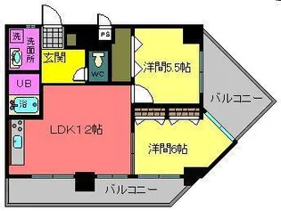コンフォール・DU・WATANABE【4階】の間取り