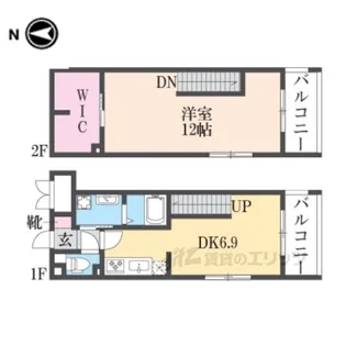 リーガランド塚口【4階】の間取り