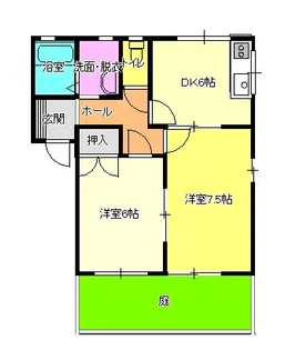 ハーモニータウン中山【2階】の間取り