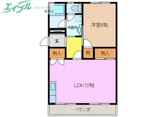 メゾンくわなM1【3階】の間取り