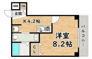 エイワンコート大和田【4階】の間取り