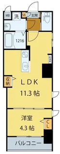 シエルエックス【7階】の間取り