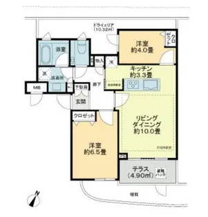 ロイヤルシーズン新宿柏木【1階】の間取り