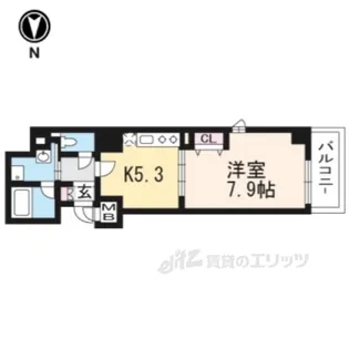 アスヴェル京都西七条【1階】の間取り