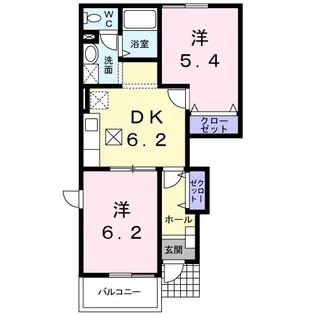 ヴィラ・プリムローズ A【1階】の間取り
