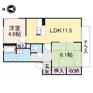 メゾン・ソレイユB【2階】の間取り