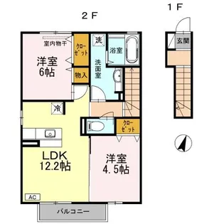 エスペランサ参番館【2階】の間取り